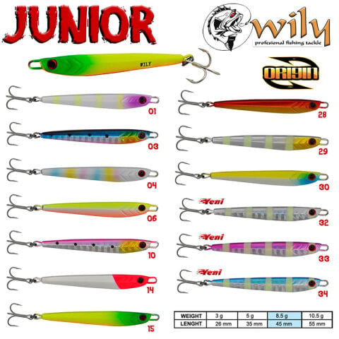 Wily Junior Jig 8.5 gr 4.5 cm Jig Yem