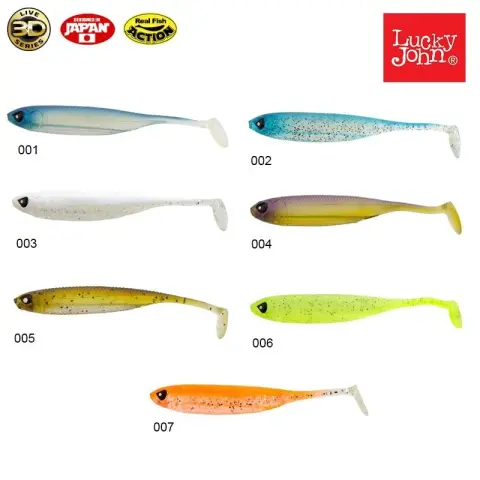Lucky John Makora 3D Shad Tail 4'' (10.16 cm) 6P Silikon Yem