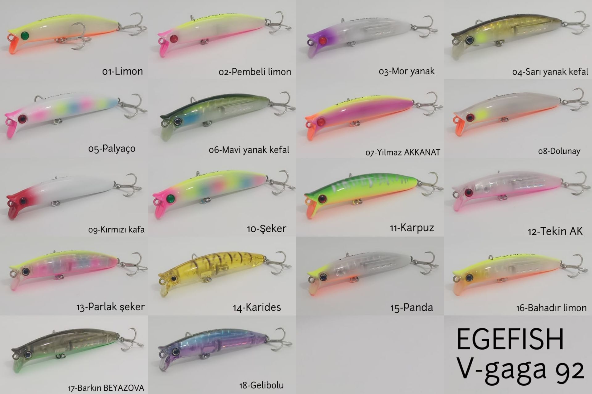 Ege Fish V Gaga 92mm 15.5 Gr Maket Balık