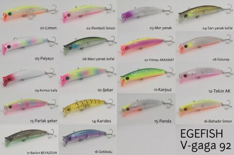 Ege Fish V Gaga 92mm 15.5 Gr Maket Balık