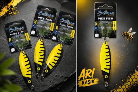 Turna Kaşığı 90 mm 27 gr Arı Çift Taraf Desenli