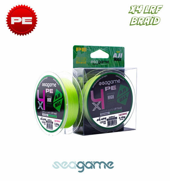 SeaGame Aji Max x4 PE 125 Mt Fluo Green İp Misina